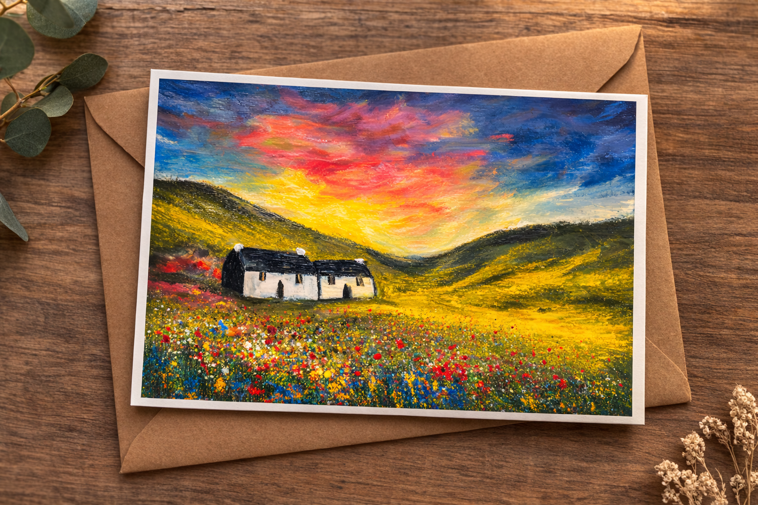 The Wee Hoose in Bloom A5 Print