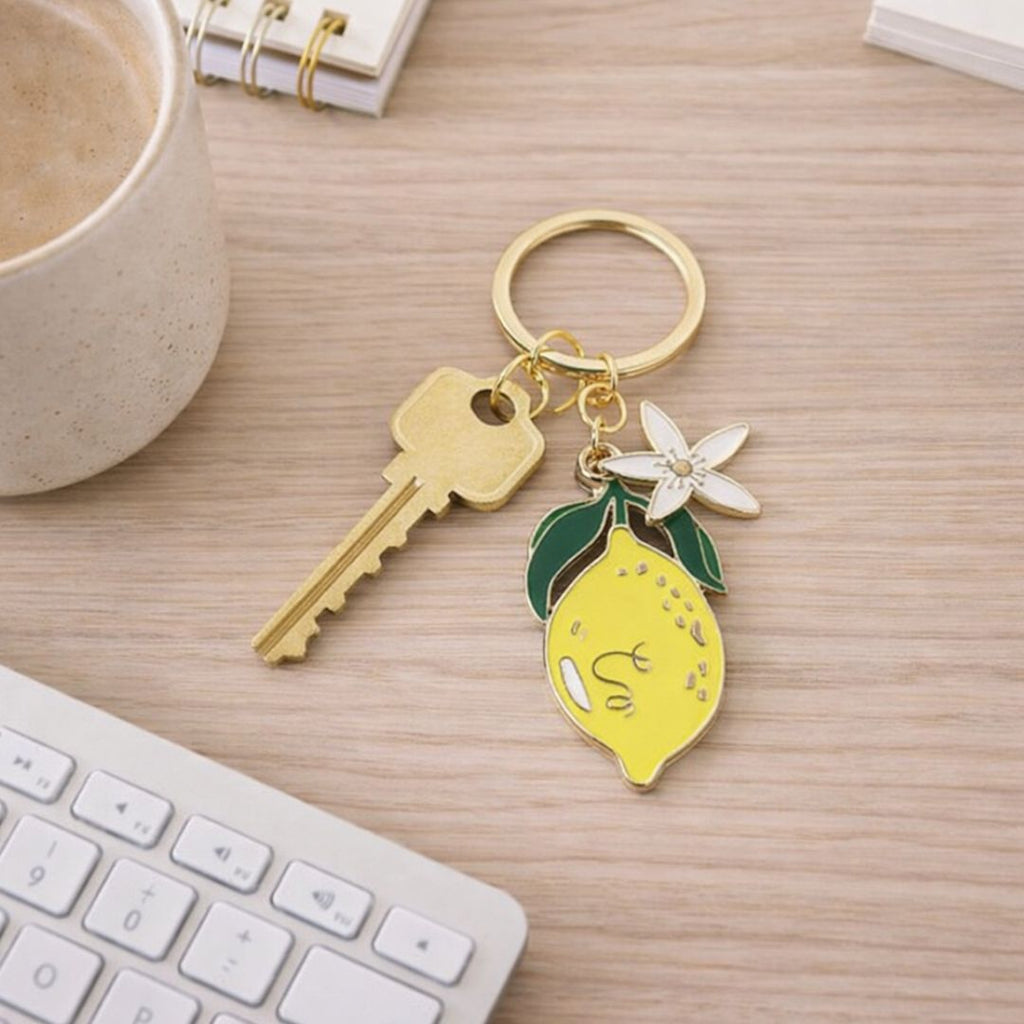 Lemon Flower Keyring