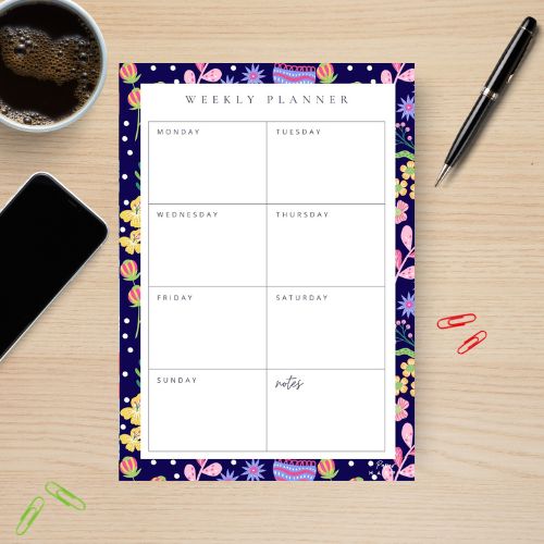 Midnight Garden A4 Daily Planner