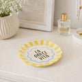 Yellow Striped La Dolce Vita Trinket Dish