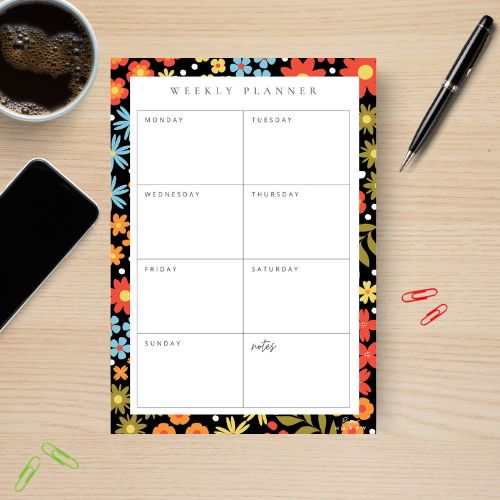 Retro Bloom A4 Daily Planner