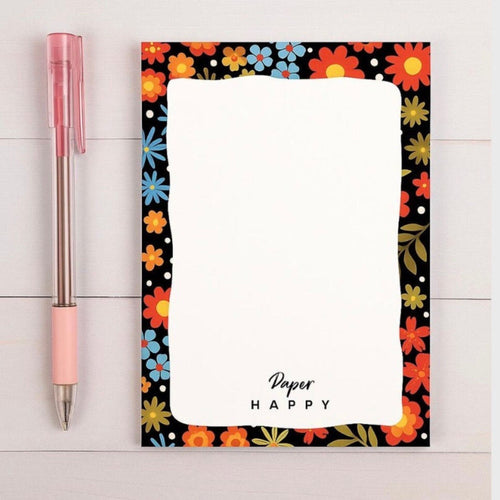 A6 Floral Note Pad, To Do List