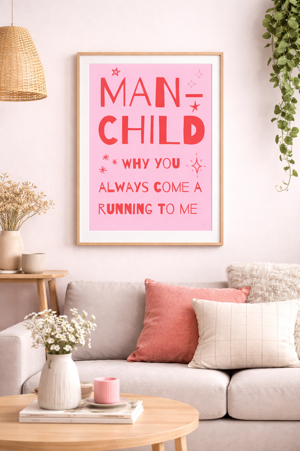 Man-Child Wall Art Print