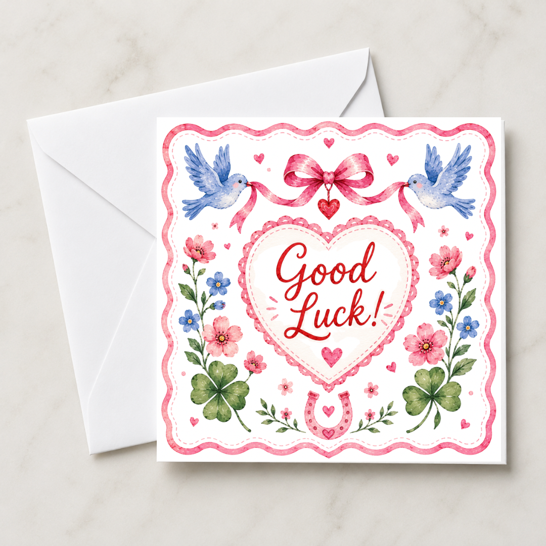 Sweet Sentiments Good Luck Card
