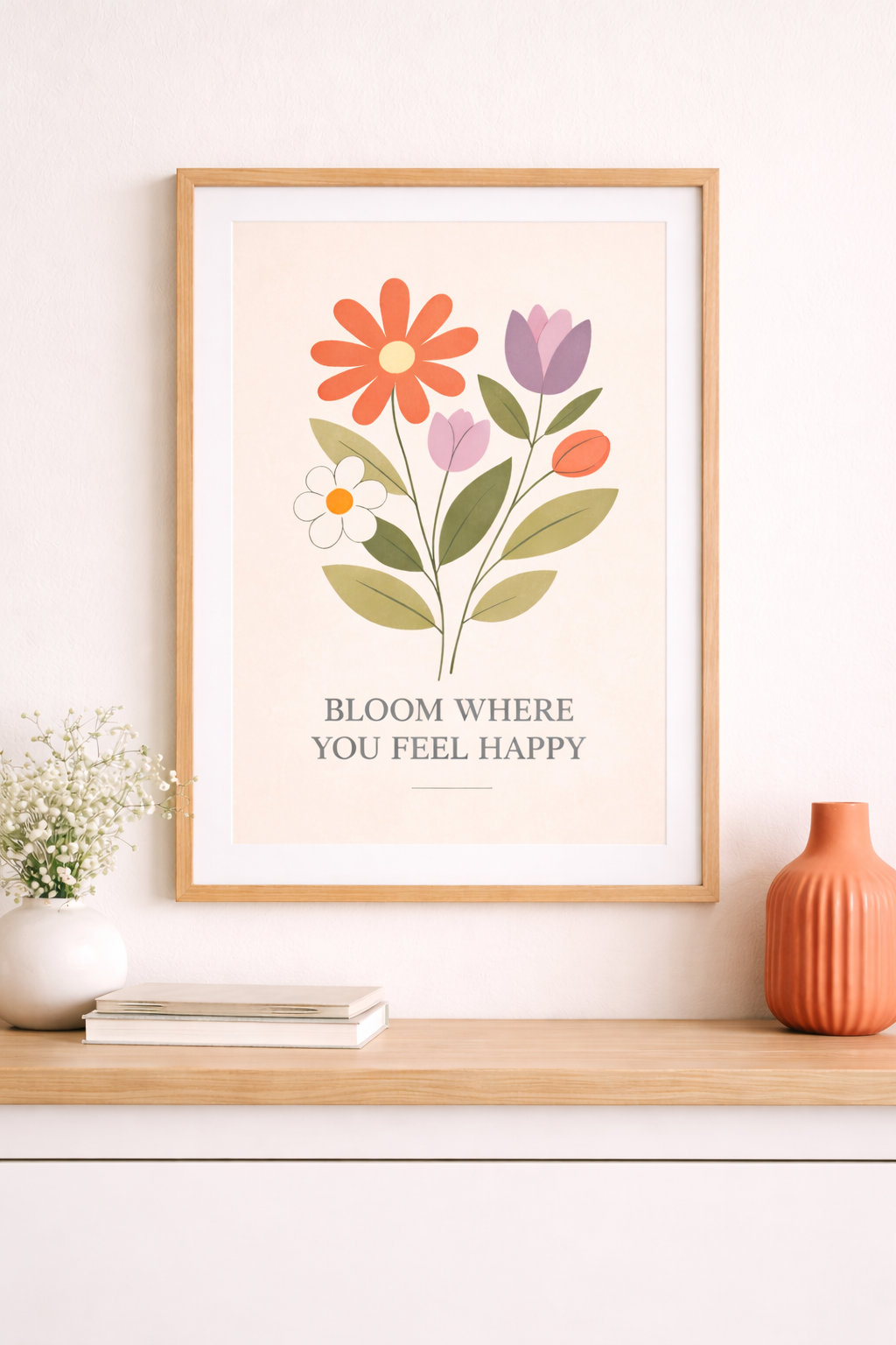 Bloom Where You Feel Happy Print