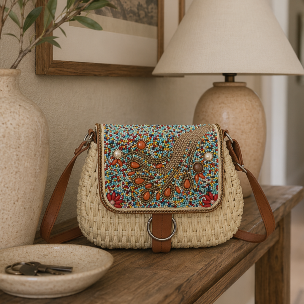 Straw Crossbody Bag