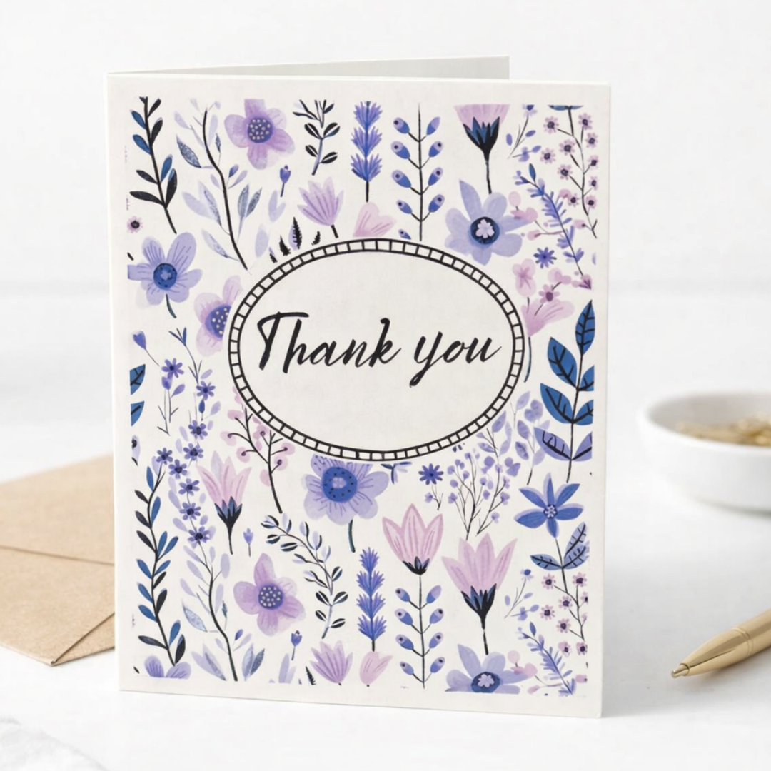 Floral Thank You Card
