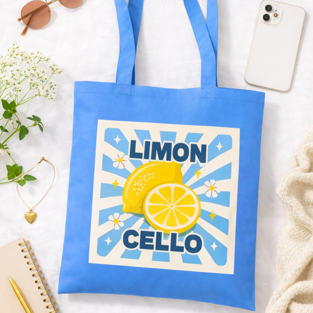 Limoncello Blue Tote Bag