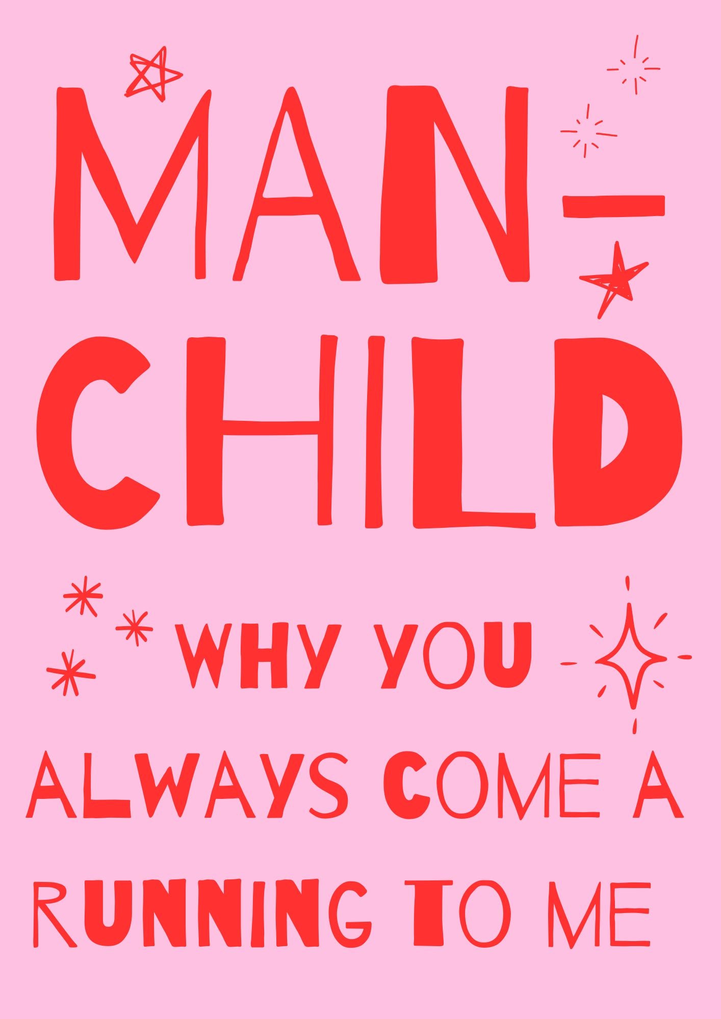 Man-Child Wall Art Print