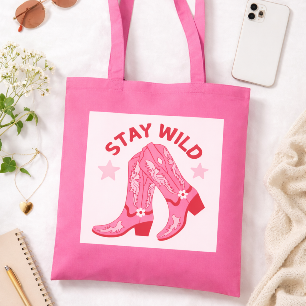 Stay Wild Pink Tote Bag
