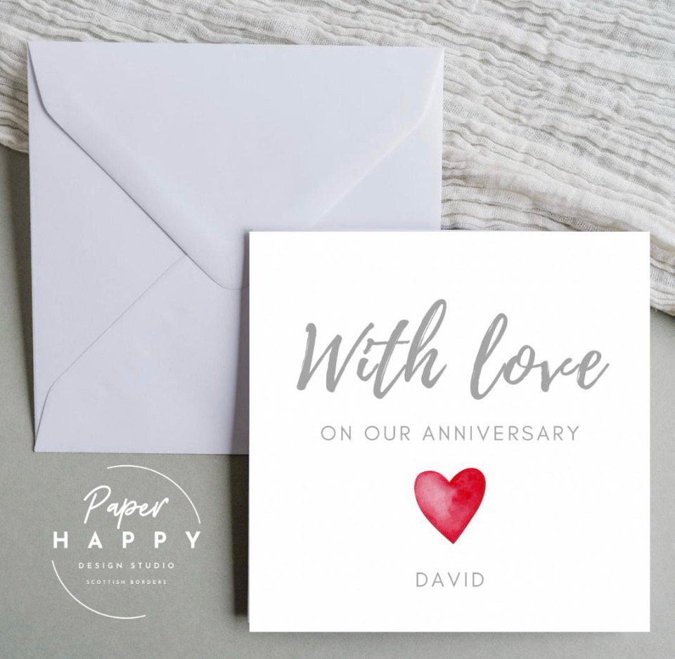 Personalised Anniversary Card