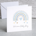 Rainbow Welcome Baby Boy Card