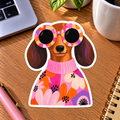 Dachshund Dog Glossy Vinyl Sticker – 10 cm