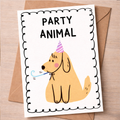 Party Animal Birthday Card – Fun Dog Card