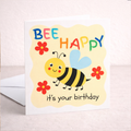 Bee Happy Birthday Card