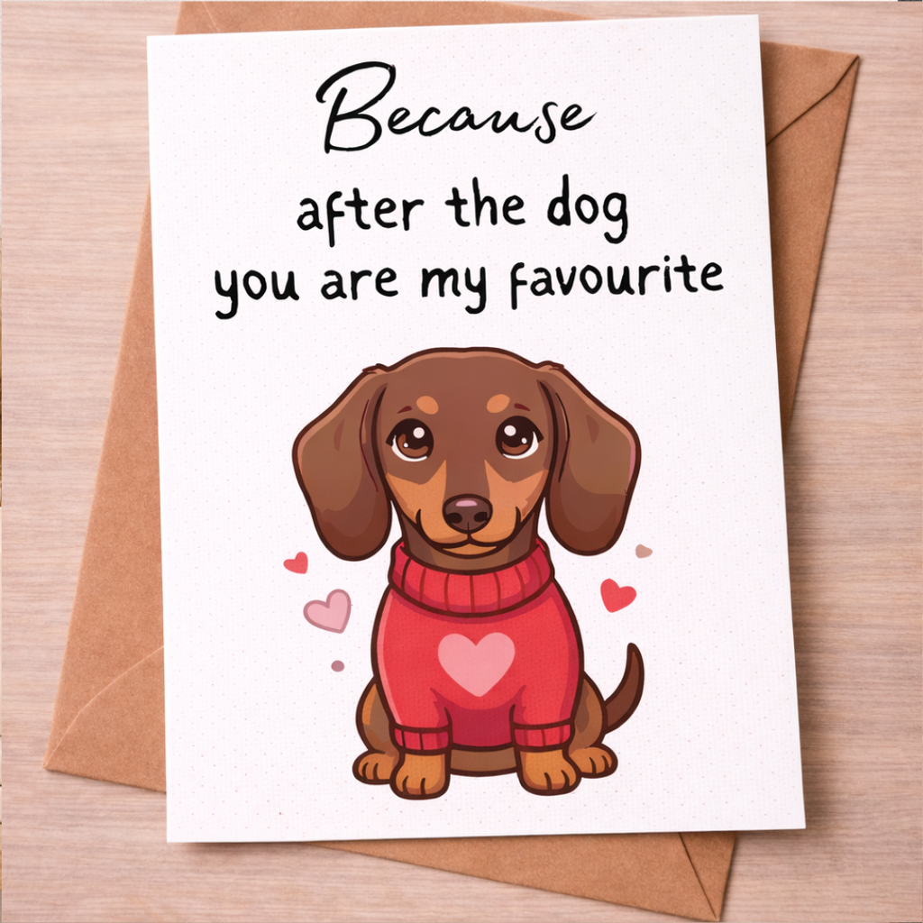 After the Dog You’re My Favourite – Cute Dog Lover card