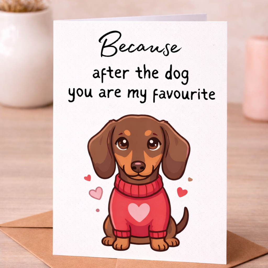 After the Dog You’re My Favourite – Cute Dog Lover card