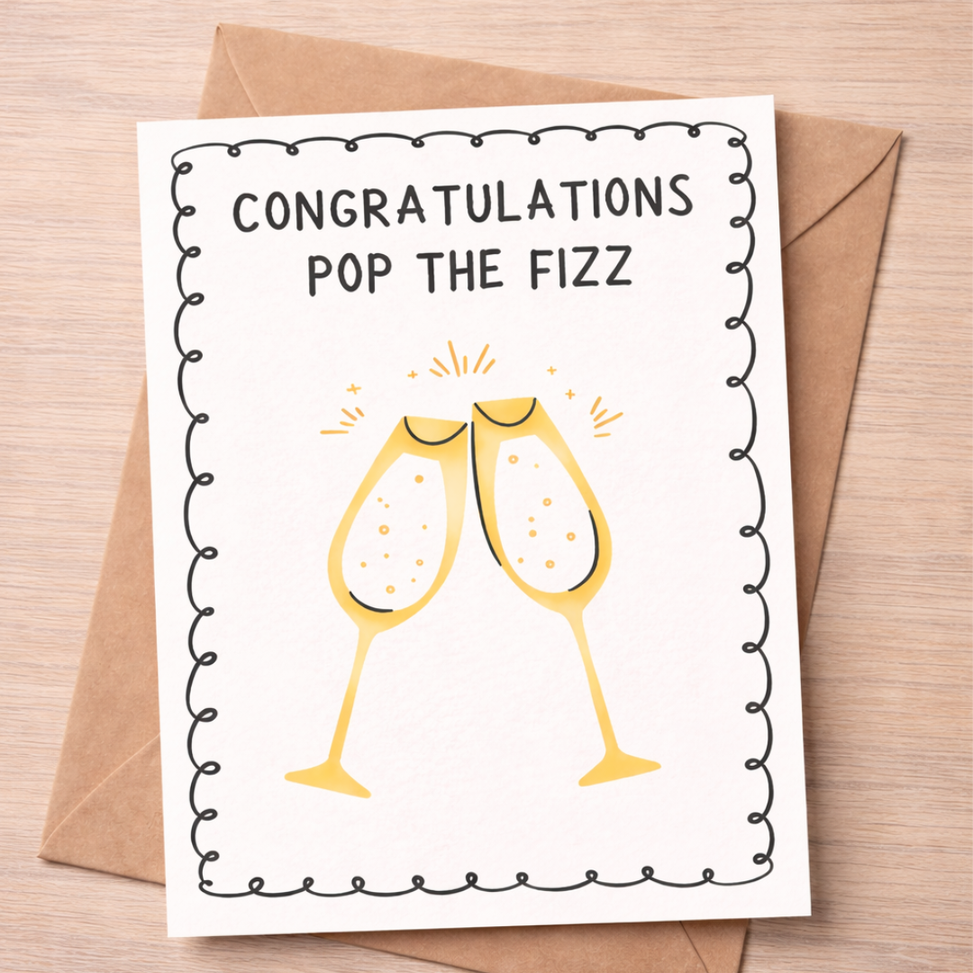 Congratulations Card – Pop the Fizz Card