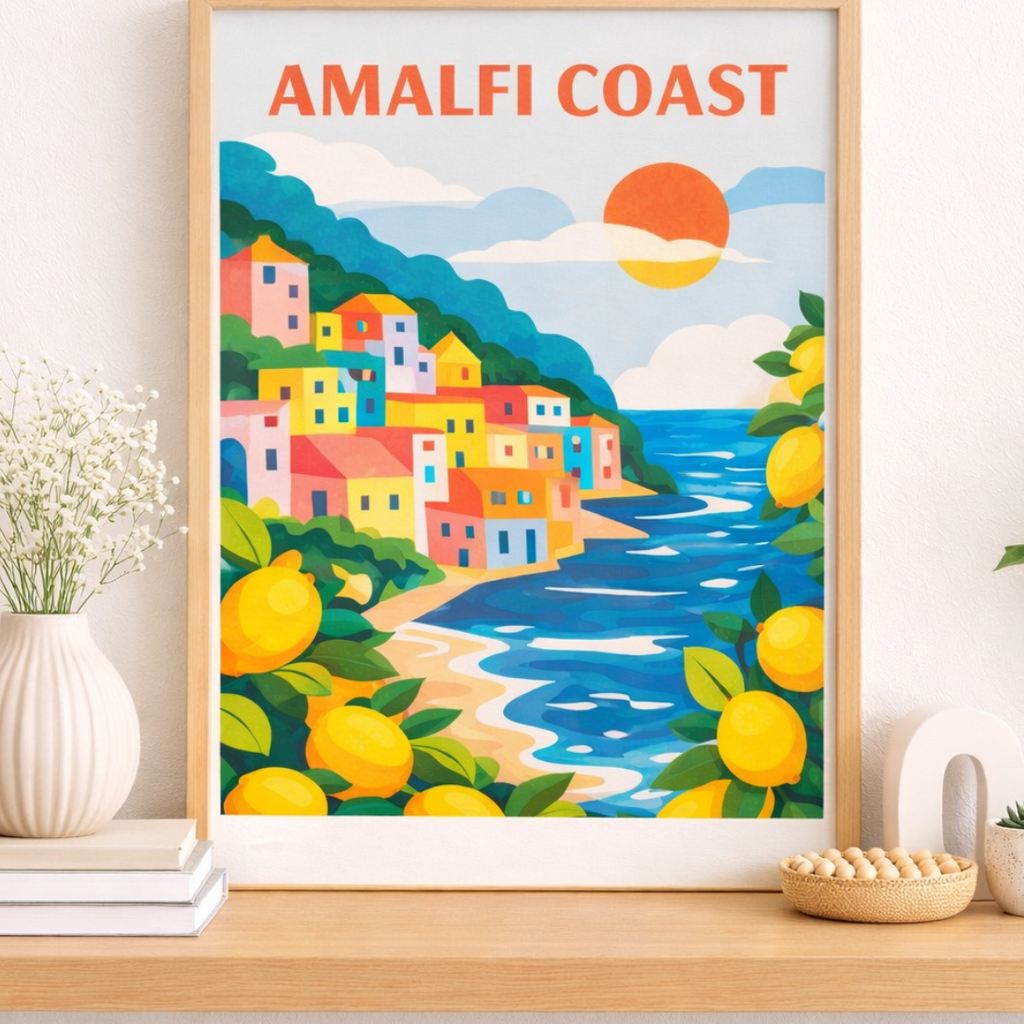 Amalfi Coast Travel Art Print