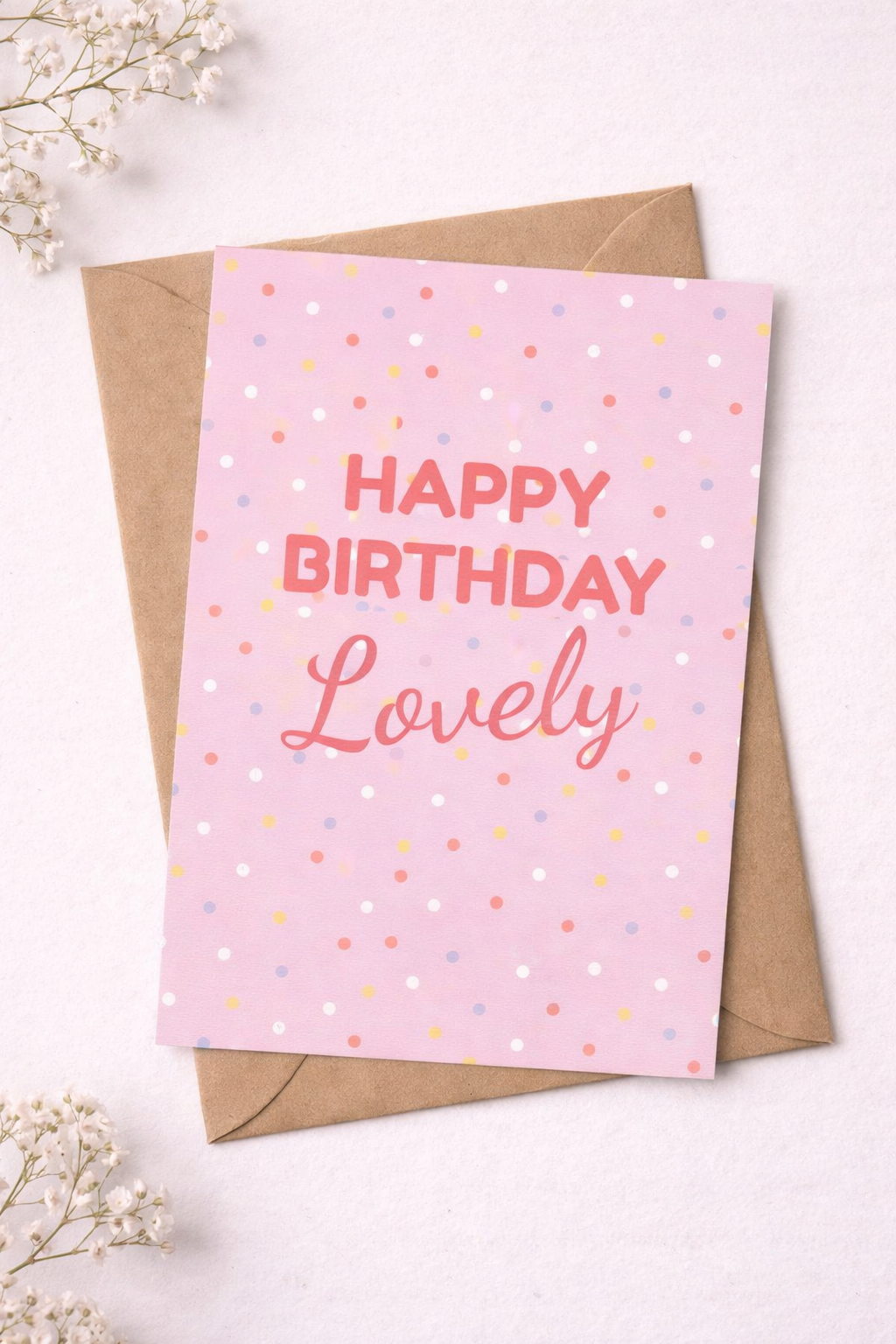 Happy Birthday Lovely- A6 Contemporary Greeting Card
