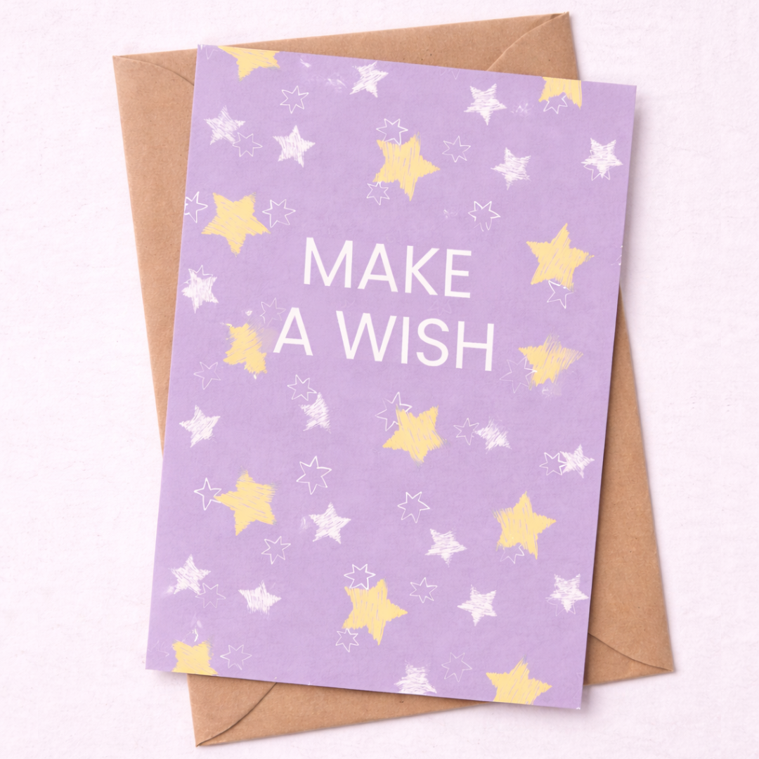 Make a wish - A6 Contemporary Greeting Card