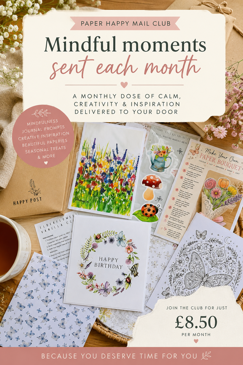 Paper Happy Monthly Mail Club Subscription