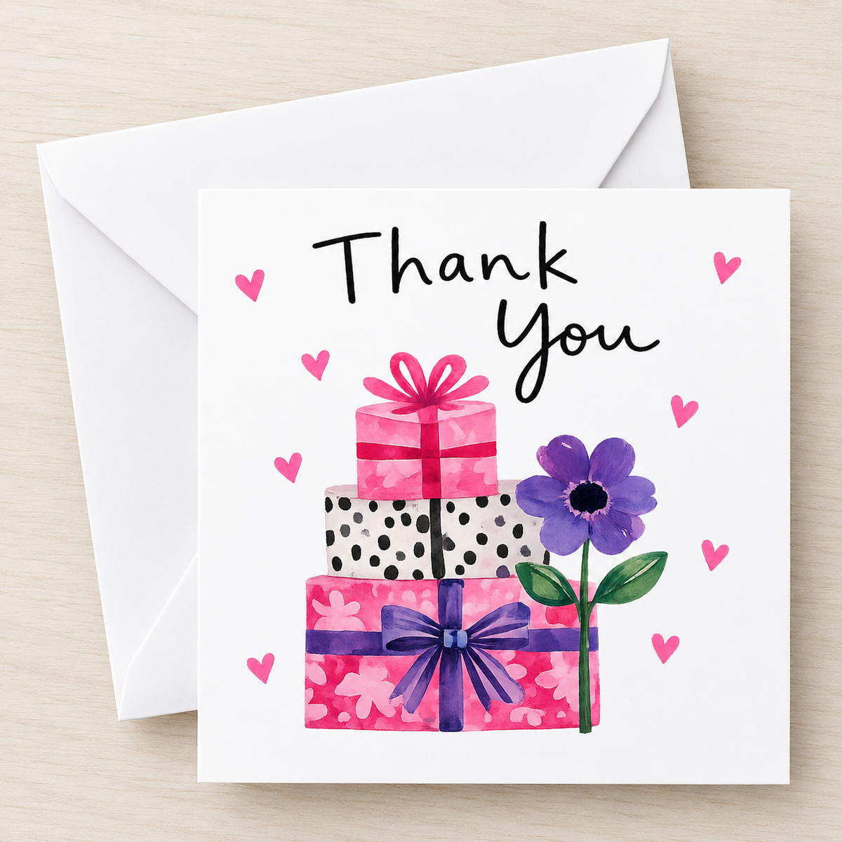 Smile & Bloom Thank you Card