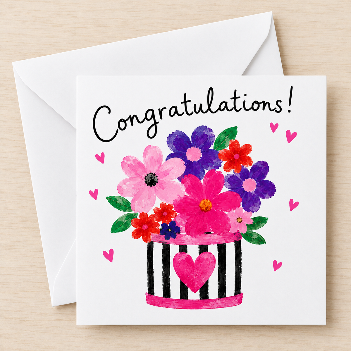 Smile & Bloom Congratulations Card