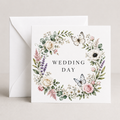 Wild Blooms Wedding Day Card