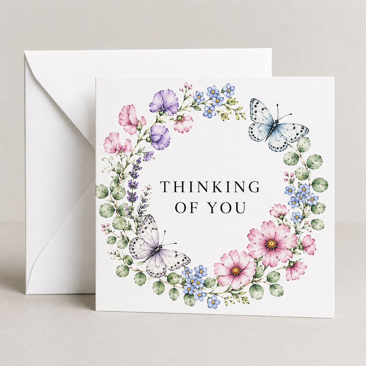Wild Blooms Thinking of You Card