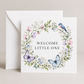 Wild Blooms Welcome Little One Card