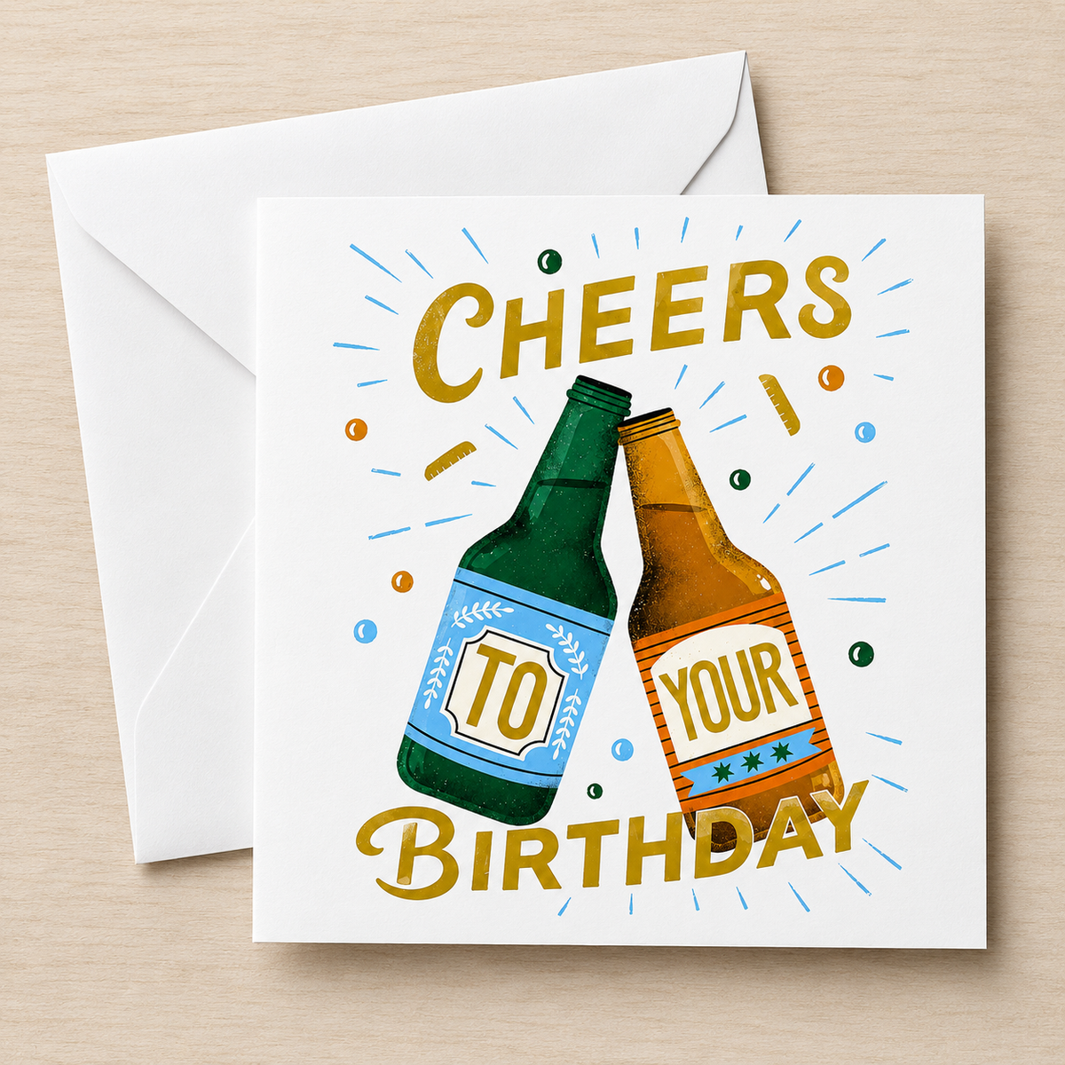 Raise a Glass Cheers Birthday Card
