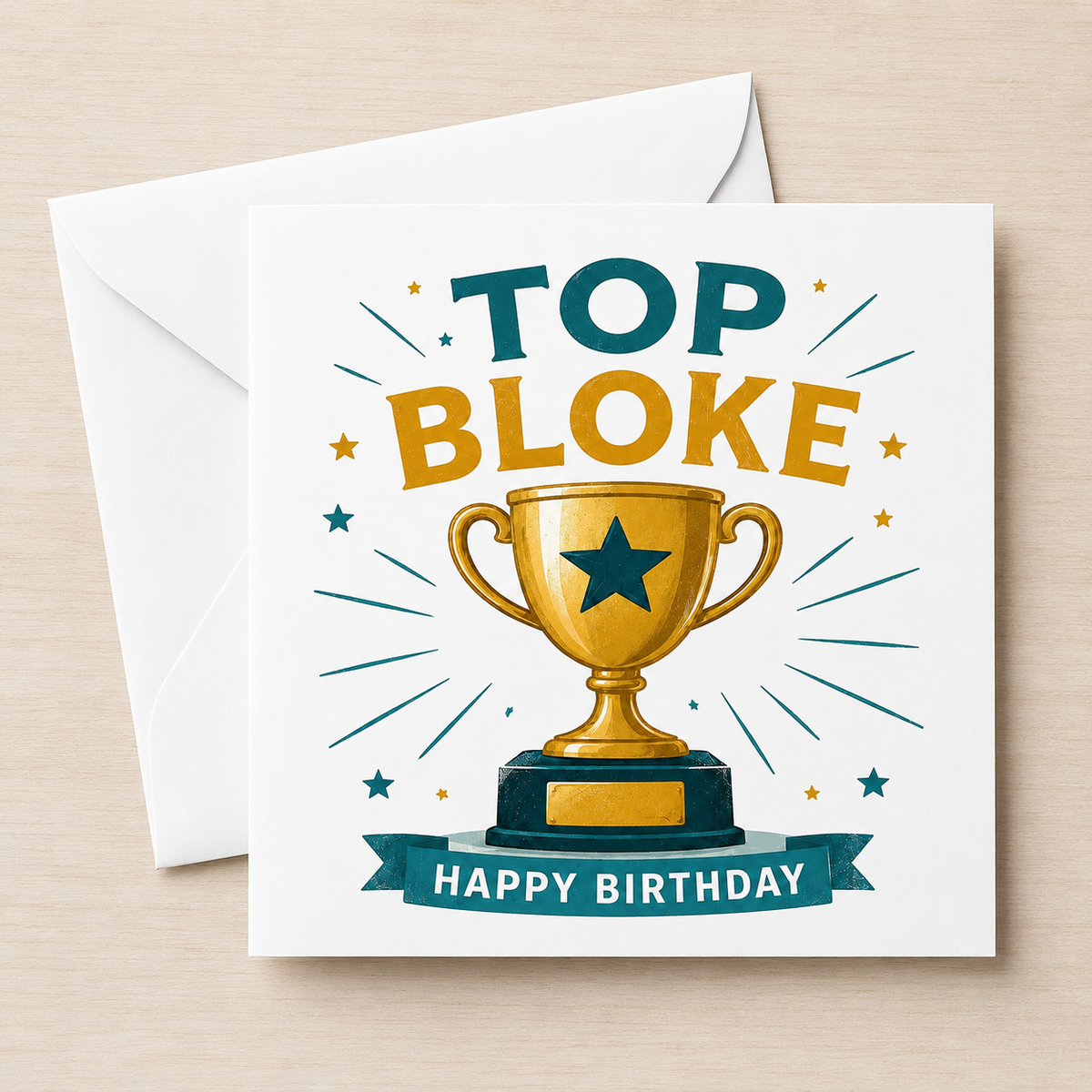 Raise a Glass Top Bloke Birthday Card