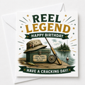 Legends Fisherman Birthday Card