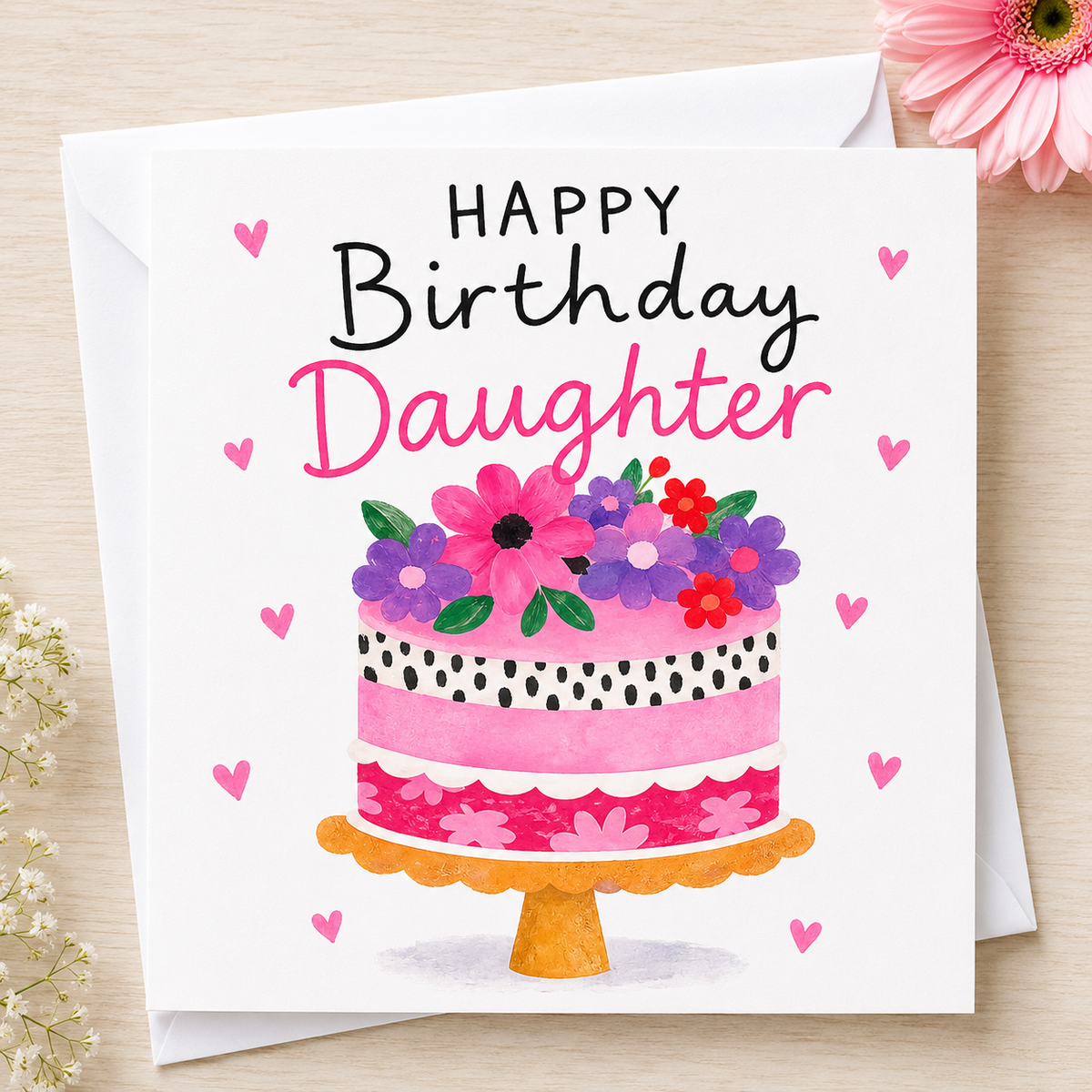 Smile & Bloom Happy Birthday Daughter Card