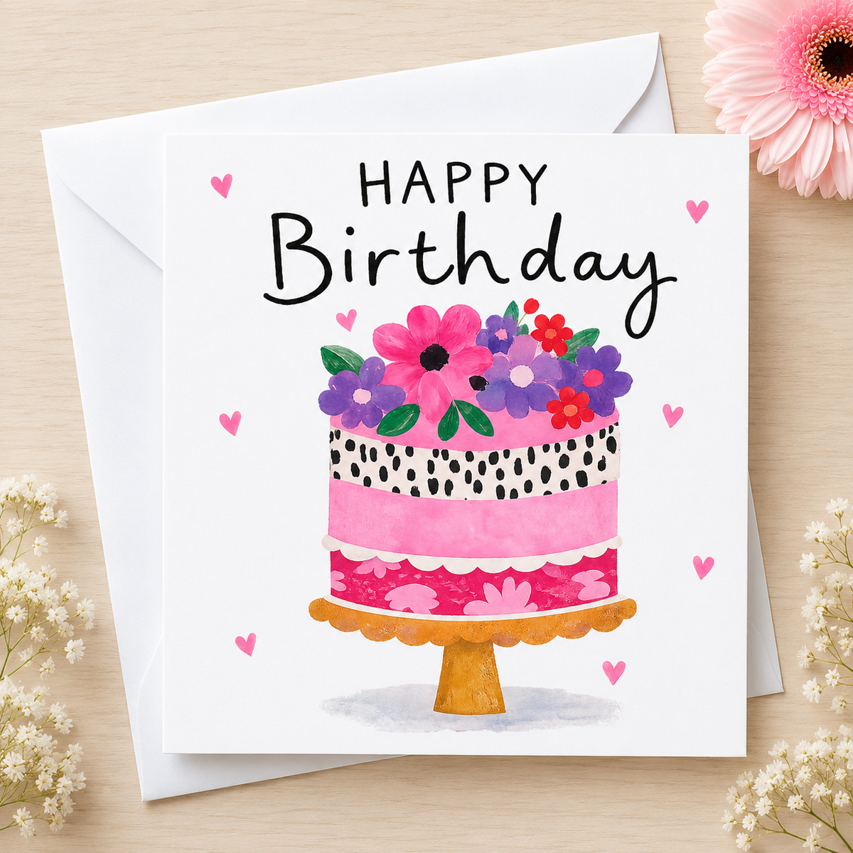 Smile & Bloom Happy Birthday Card