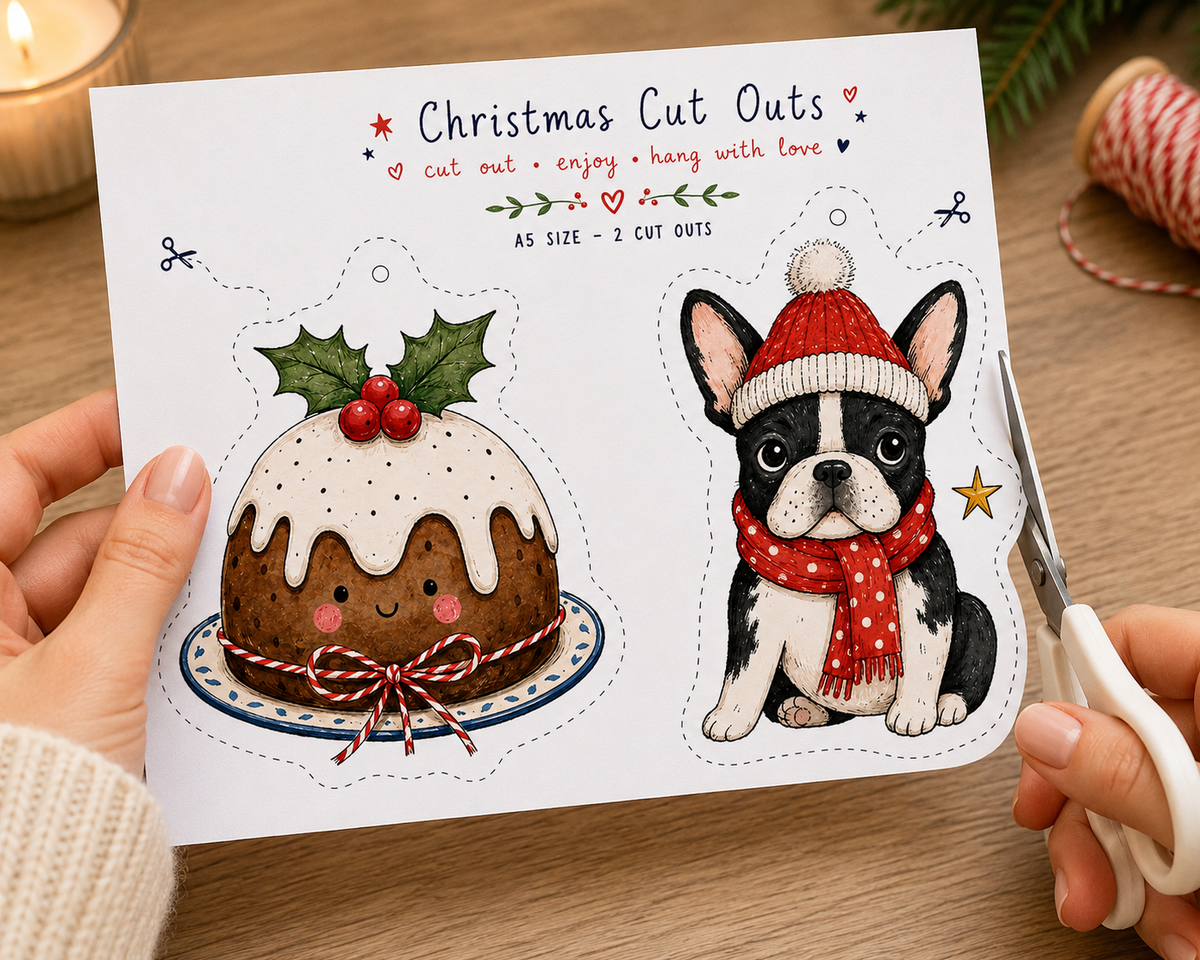 Make Your Own Christmas Garland Kit – A5 Festive Cut-Out Craft