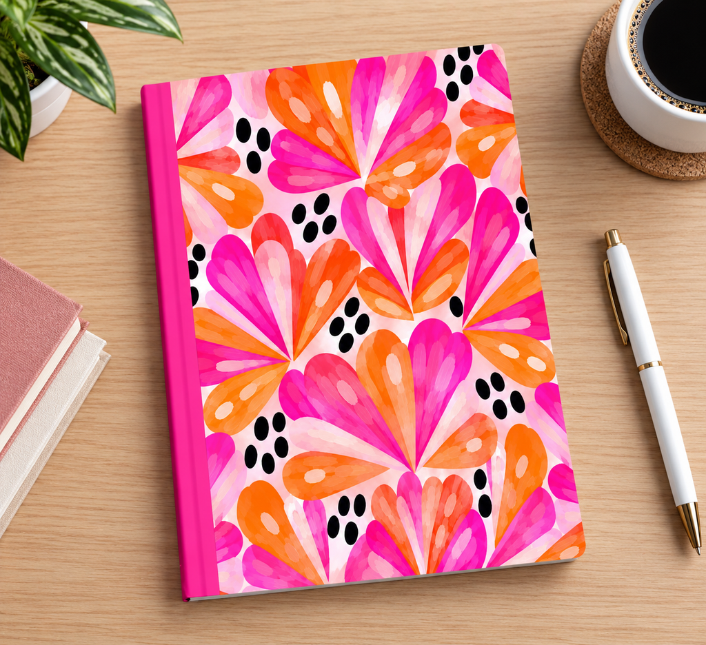 Orange Blooms A6 Notepad