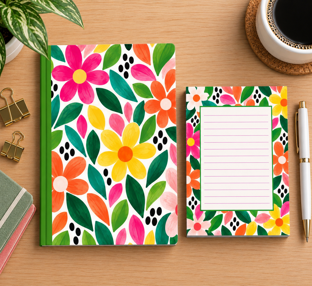 Bright Blooms Lined Notebook – 6 × 9”