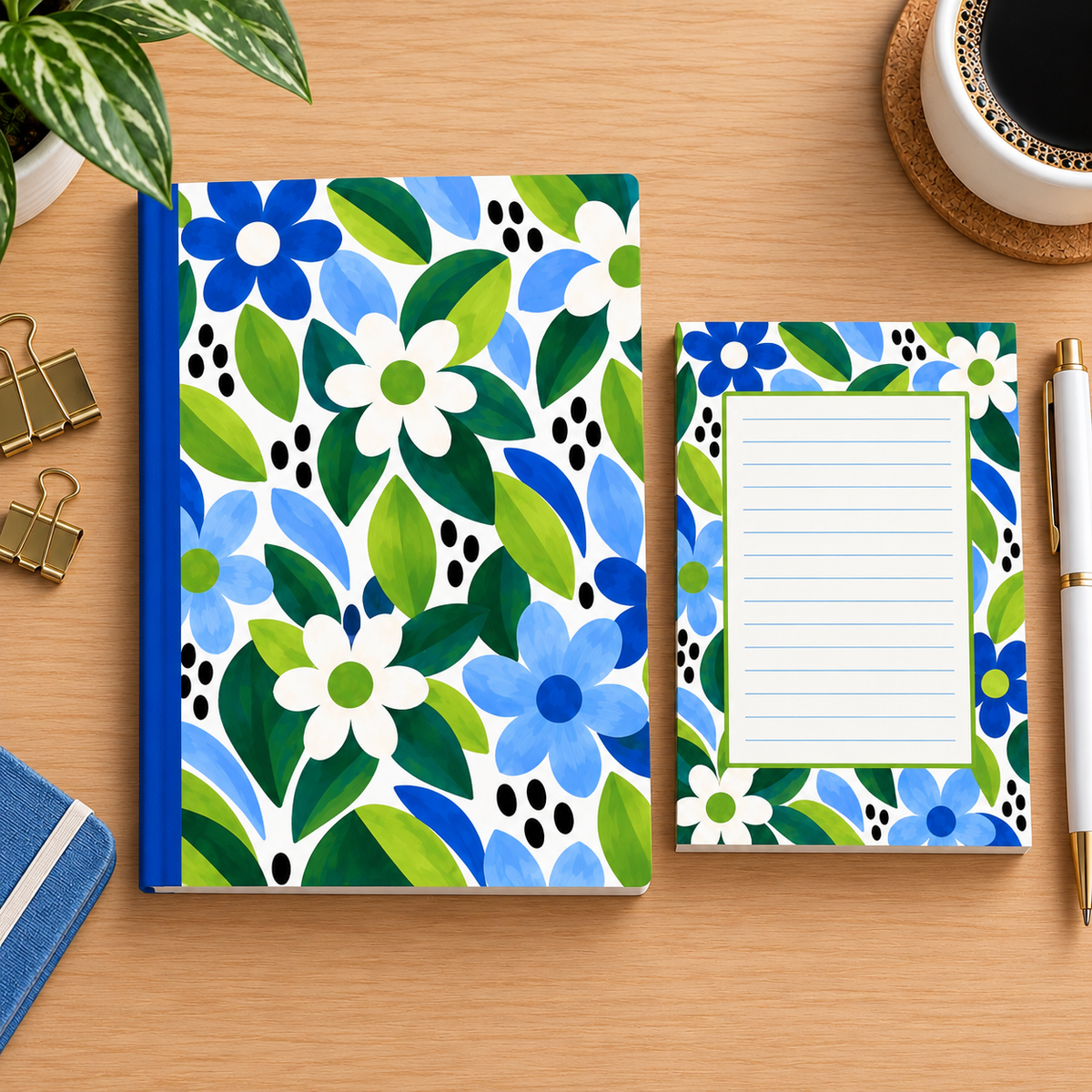 Bluebell Bloom Lined Notebook – 6 × 9”