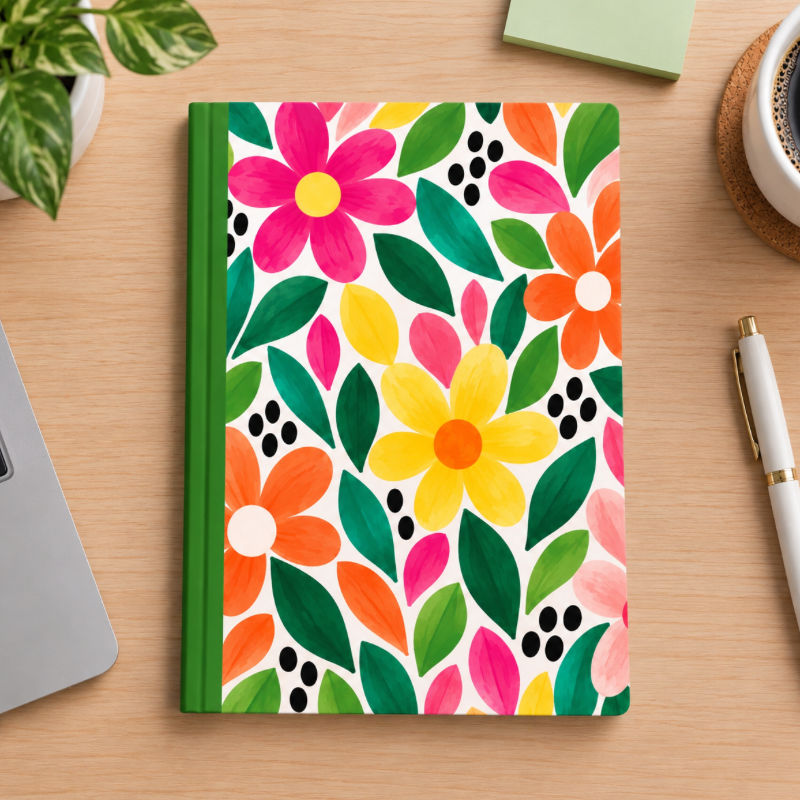 Bright Blooms A6 Notepad
