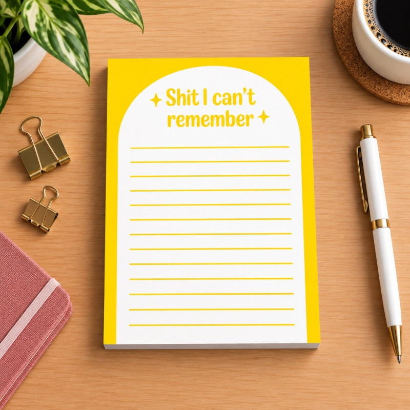 Can’t Remember A6 Note Pad, To Do List