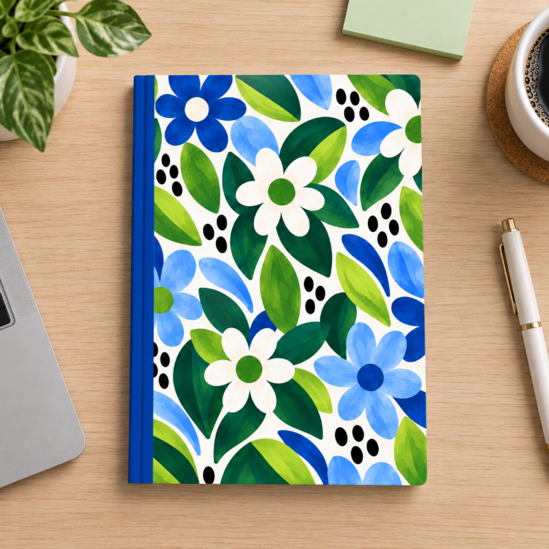 Bluebell Bloom Lined Notebook – 6 × 9”
