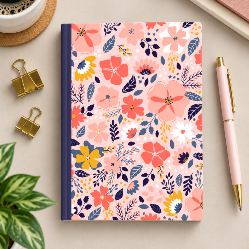 Peach Blossom Notebook, 6x9 Inch