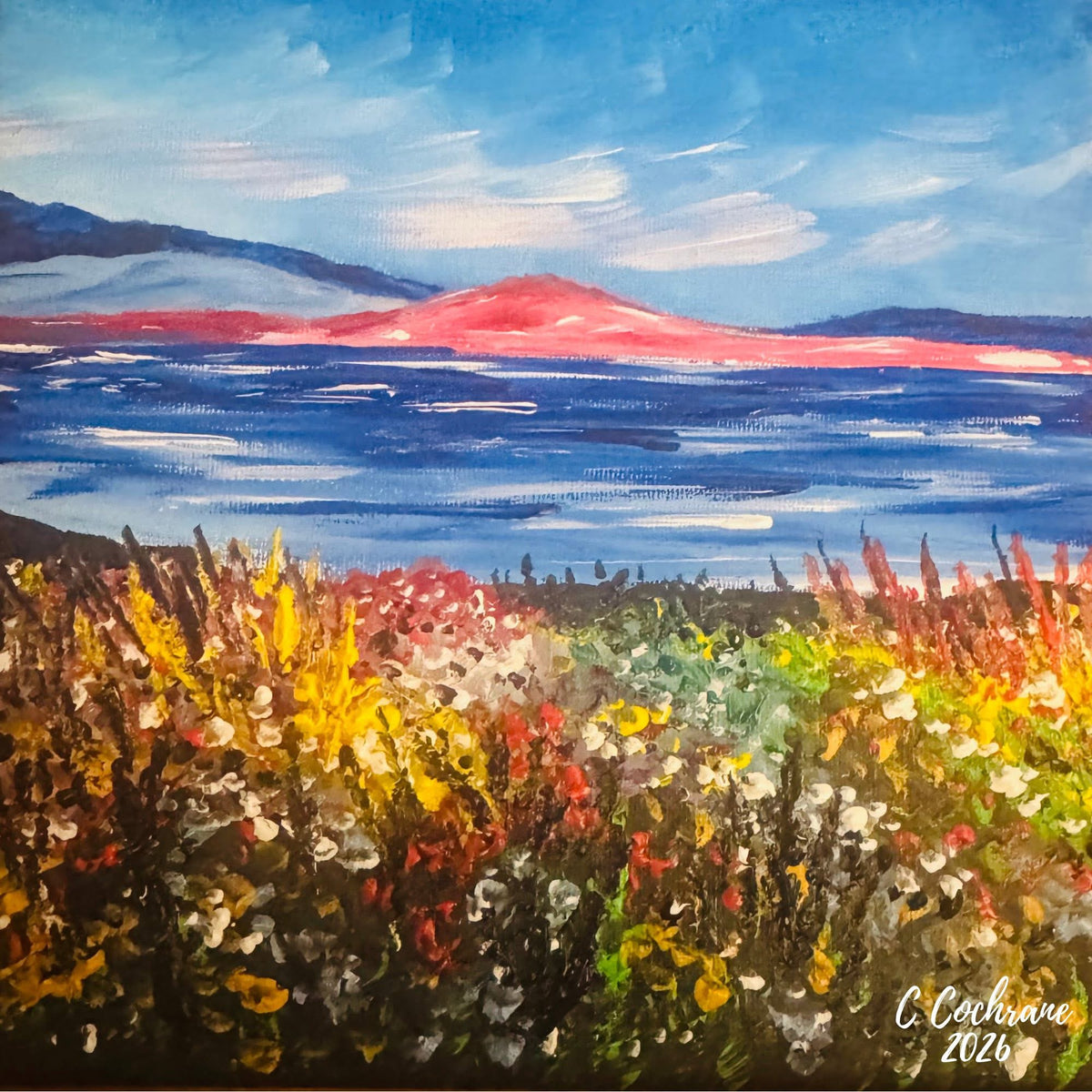 Colour Across the Water — 12” × 12” Art Print
