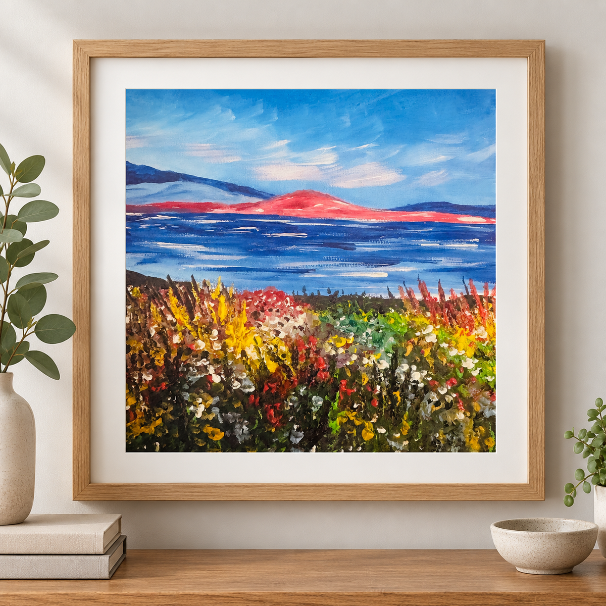 Colour Across the Water — 12” × 12” Art Print