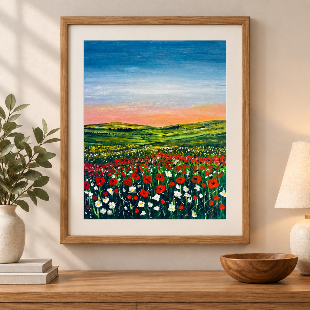 Wildflower Hills — A4 Art Print