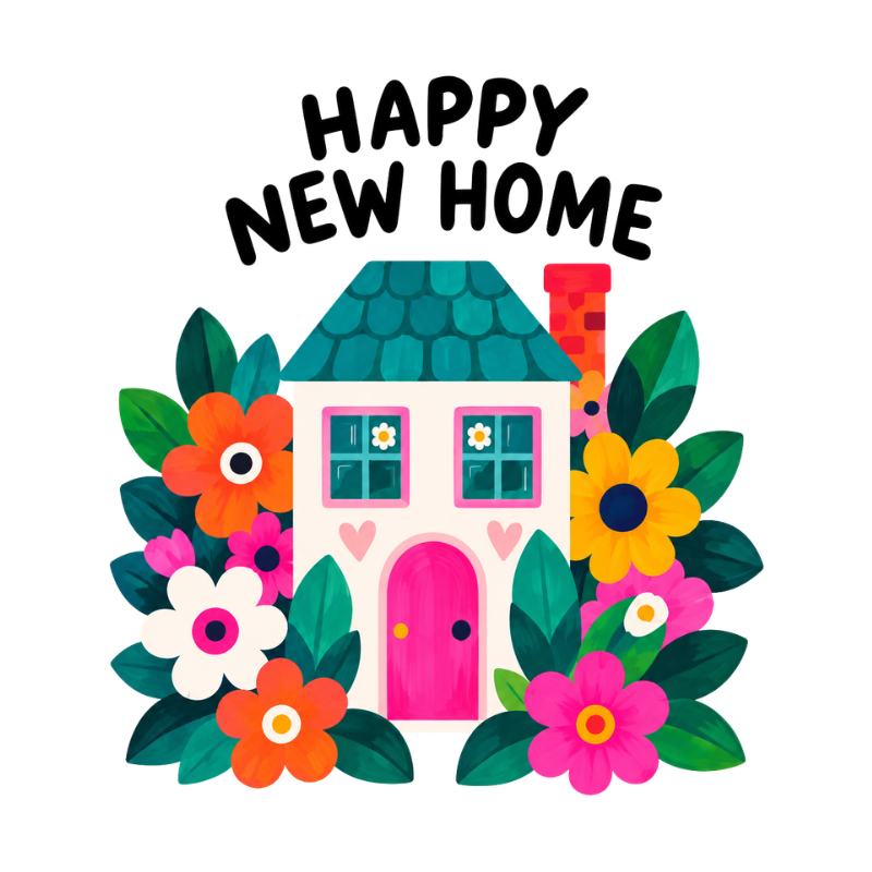Big Happy - Happy New Home – Colourful House Card