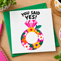 Big Happy - You Said Yes! – Engagement Card