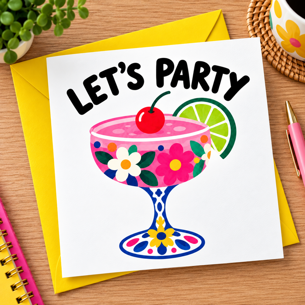 Big Happy - Let’s Party – Cocktail Celebration Card